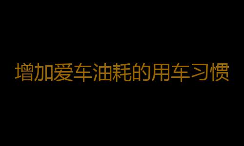 增加爱车油耗的用车习惯 关于汽车加油的小秘诀